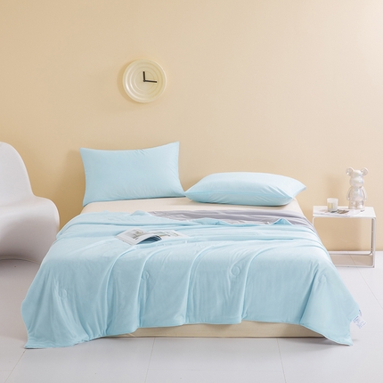 91家纺网 家纺一手货源 找家纺 （总）圣尔雅 2025新款 直播爆款纯色提花凉感丝夏被空调被夏凉被