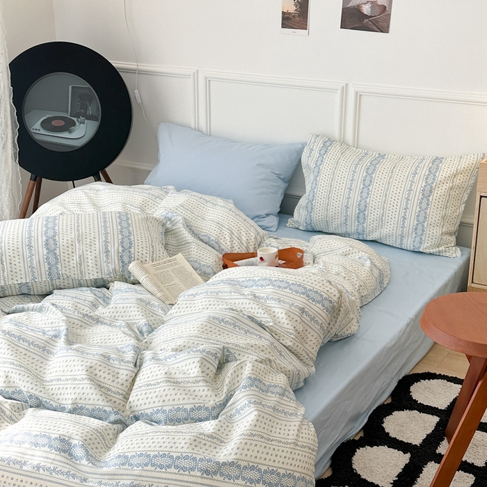 91家纺网 家纺一手货源 找家纺 昔可家纺 2024新款中古系列花四件套 南韩中古