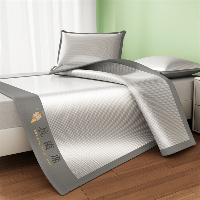 91家纺网 家纺一手货源 找家纺 叠派家纺 2024新款抗菌冰激凌凉席系列 冰淇淋-烟灰