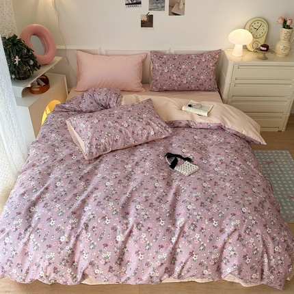 91家纺网 家纺一手货源 找家纺 昔可家纺 2024新款春日小碎花系列四件套 满目繁花