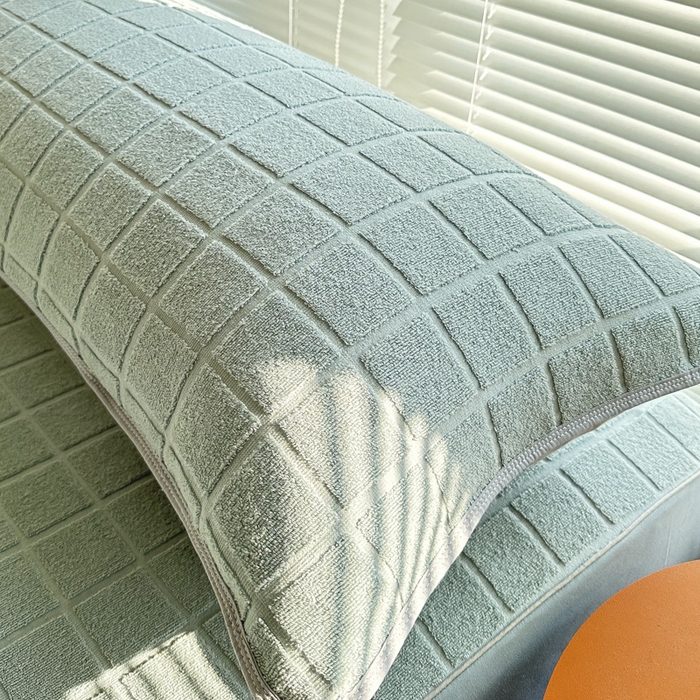 91家纺网 家纺一手货源 找家纺 爱港家纺 2024全棉A类毛巾被 纱布升级款长枕巾 情侣枕巾 枕芯保护套 暖棉.绿