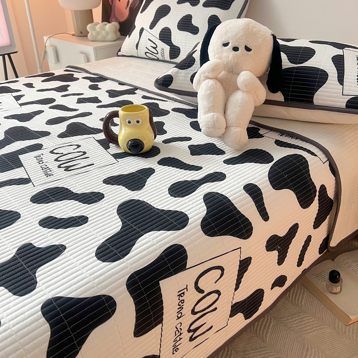 91家纺网 家纺一手货源 找家纺 HL原创 2024新款全棉印花床盖 牛牛