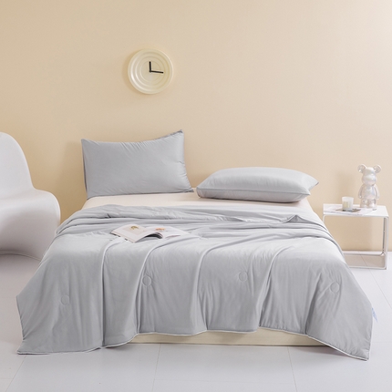 91家纺网 家纺一手货源 找家纺 （总）圣尔雅 2025新款 直播爆款纯色提花凉感丝夏被空调被夏凉被