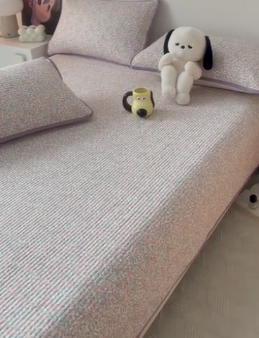 91家纺网 家纺一手货源 找家纺 HL原创 2024新款全棉印花床盖 温馨小花