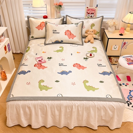 91家纺网 家纺一手货源 找家纺 （总）懒猫 2024新款600D数码印花冰丝凉席