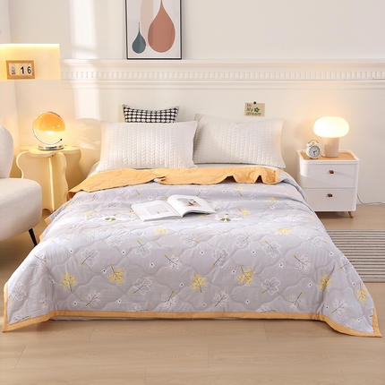 91家纺网 家纺一手货源 找家纺 诗雅 2024年新款水洗棉夏被超声波压花礼品被 三只小鸭