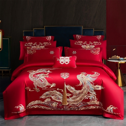 91家纺网 家纺一手货源 找家纺 （总）博之洋婚庆 2025新款婚庆刺绣四件套