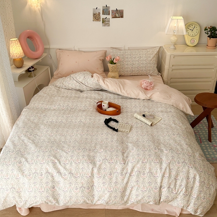 91家纺网 家纺一手货源 找家纺 （总）昔可家纺 2024新款春日小碎花系列四件套