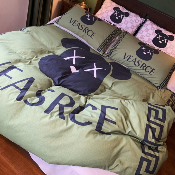 91家纺网 家纺一手货源 找家纺 花沐 2024新款云朵水洗棉四件套 【云朵棉】小绿熊