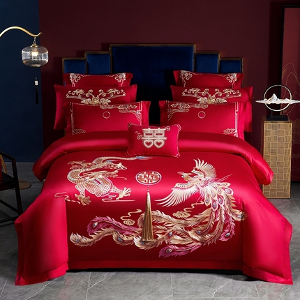 91家纺网 家纺一手货源 找家纺 （总）博之洋婚庆 2025新款婚庆刺绣四件套