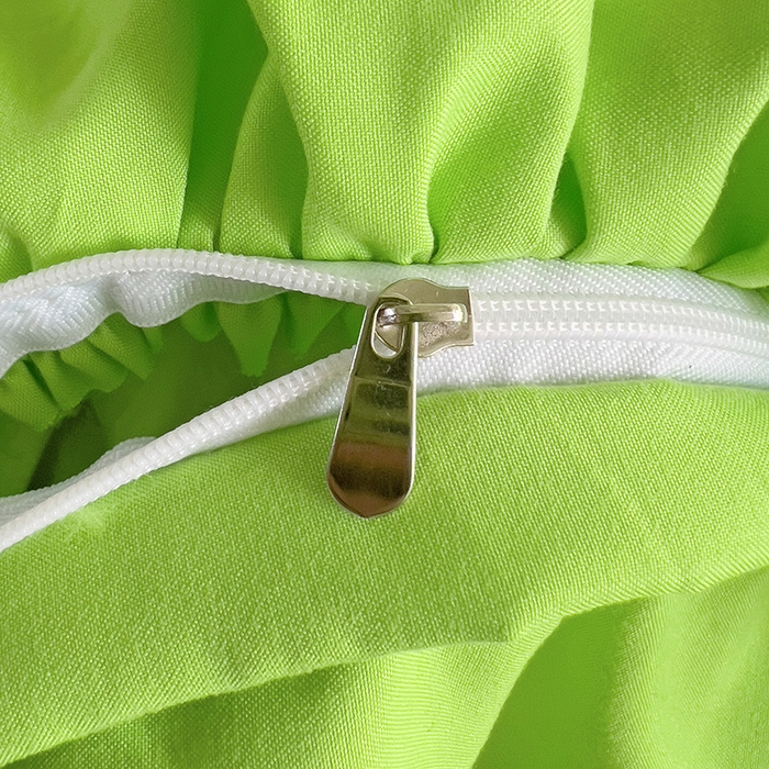 91家纺网 家纺一手货源 找家纺 言熙居 2024新款网纱花边韩版床裙款四件套 小仙女荧光绿