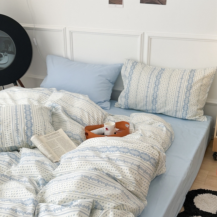 91家纺网 家纺一手货源 找家纺 昔可家纺 2024新款中古系列花四件套 南韩中古