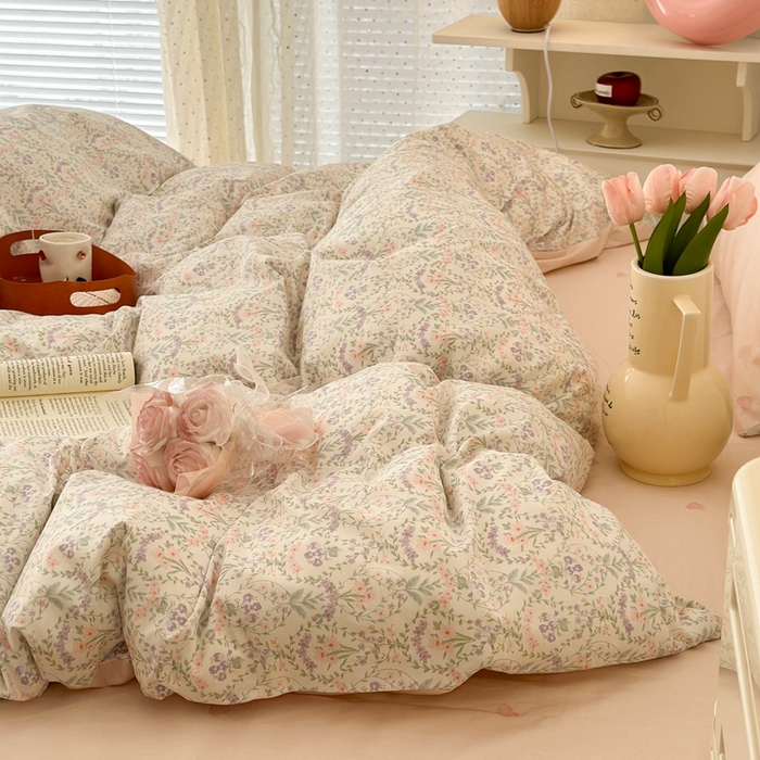 91家纺网 家纺一手货源 找家纺 （总）昔可家纺 2024新款春日小碎花系列四件套