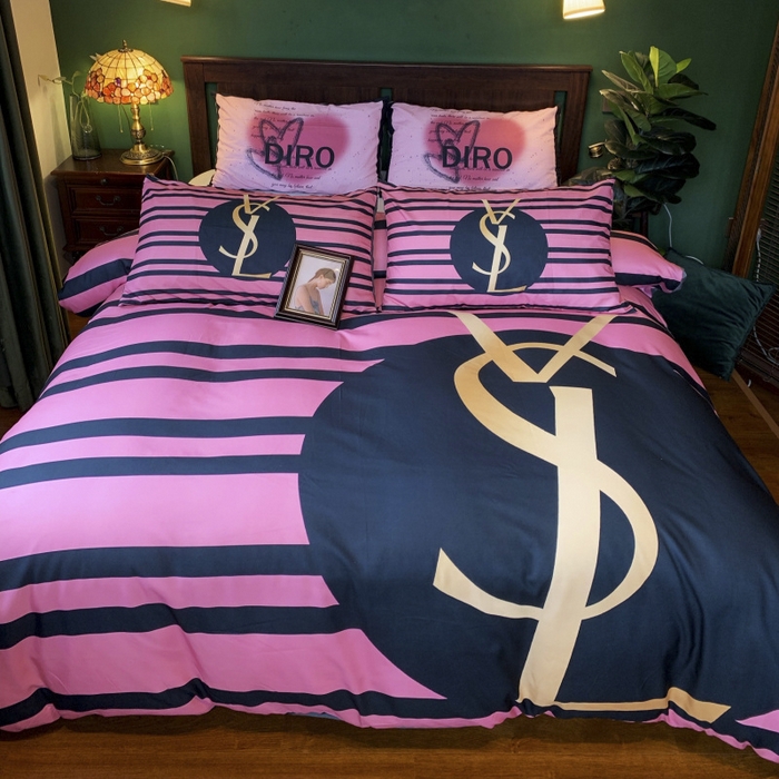 91家纺网 家纺一手货源 找家纺 花沐 2024新款云朵水洗棉四件套 【云朵棉】条纹女孩