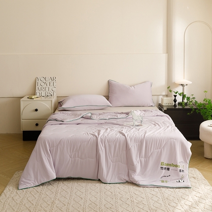 有货 2024新款躺平能猫竹纤维凉感被 仙气紫