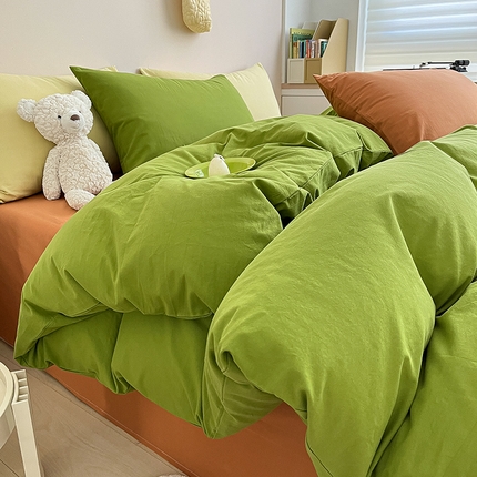 91家纺网 家纺一手货源 找家纺 （总）寐居家纺 2024新款INS风全棉撞色单被套