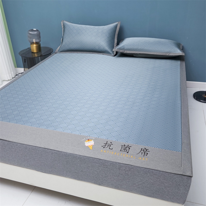 91家纺网 家纺一手货源 找家纺 叠派家纺 2024新款抗菌冰激凌凉席系列 冰激凌-深蓝