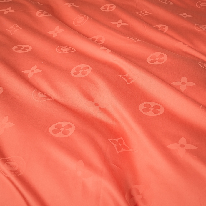 91家纺网 家纺一手货源 找家纺 品乐家纺 2024新款100支长绒棉提花 枕套 梦境-桔