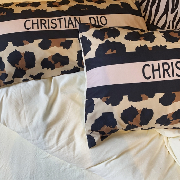 91家纺网 家纺一手货源 找家纺 花沐 2024新款云朵水洗棉四件套 【云朵棉】豹纹迪