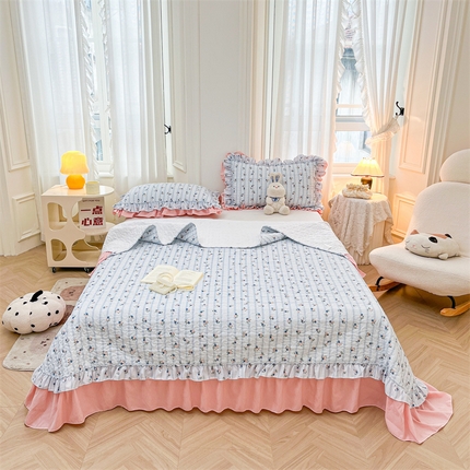 恒爱家纺 2024新款韩版泡泡棉床盖系列四件套 罗马花园