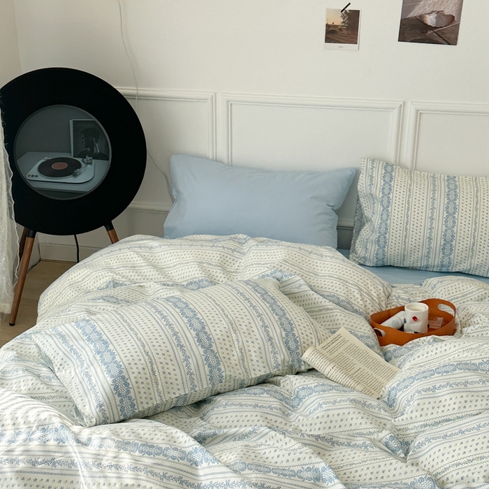 91家纺网 家纺一手货源 找家纺 昔可家纺 2024新款中古系列花四件套 南韩中古