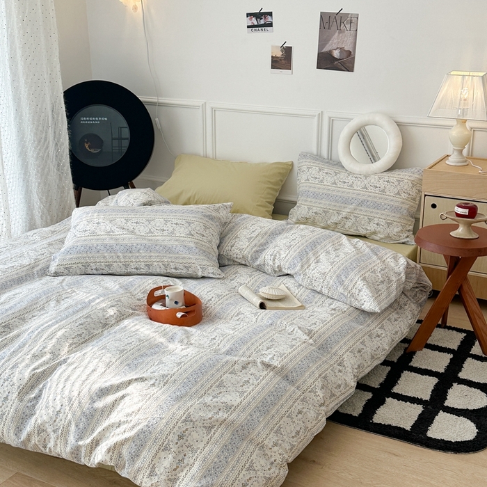 91家纺网 家纺一手货源 找家纺 昔可家纺 2024新款中古系列花四件套 中古国风