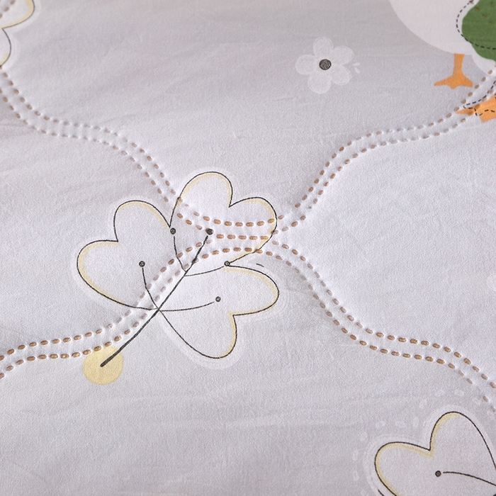 91家纺网 家纺一手货源 找家纺 诗雅 2024年新款水洗棉夏被超声波压花礼品被 三只小鸭