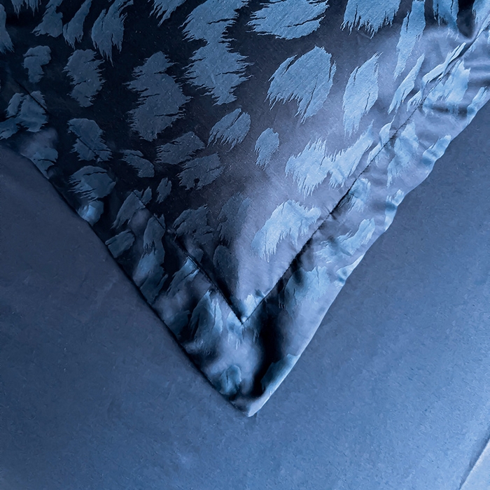 91家纺网 家纺一手货源 找家纺 品乐家纺 2024新款100支长绒棉提花 枕套 音色丈青