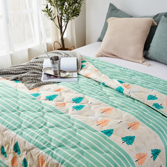 91家纺网 家纺一手货源 找家纺 诗雅 2024新款超声波压花钻石绒夏被礼品被 丛林寄语