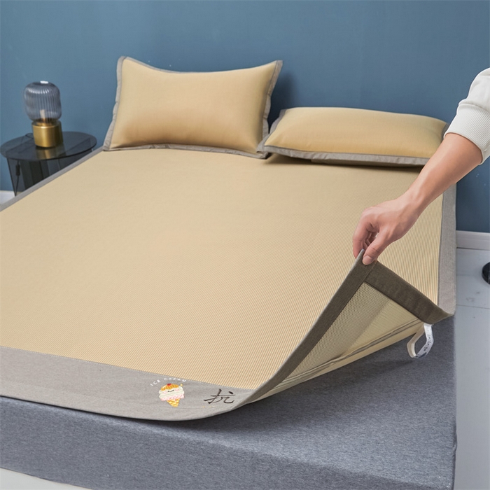 91家纺网 家纺一手货源 找家纺 叠派家纺 2024新款抗菌冰激凌凉席系列 冰激凌-奶咖