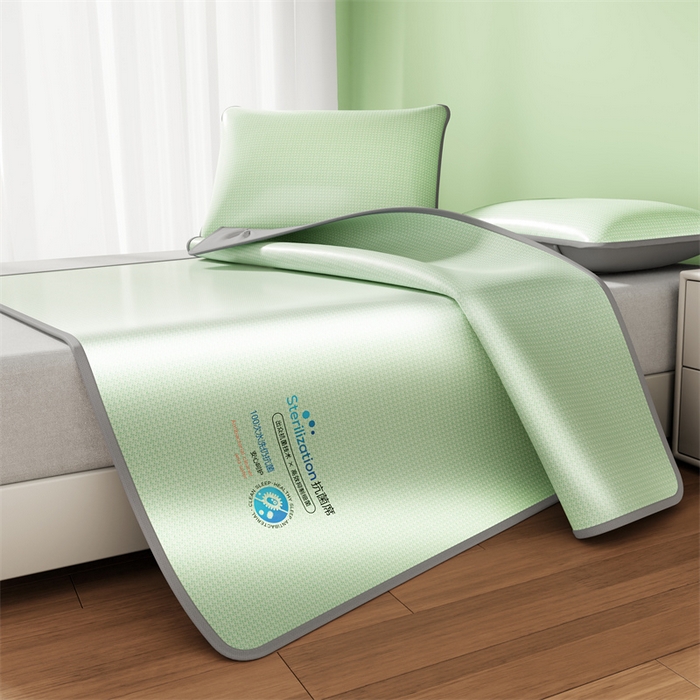 91家纺网 家纺一手货源 找家纺 叠派家纺 2024新款抗菌冰激凌烫画系列床单床笠 冰淇淋-清新绿床单款