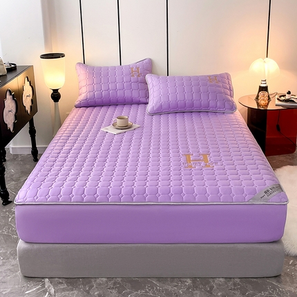 91家纺网 家纺一手货源 找家纺 （总）缦纱 2024新款抗菌刺绣夹棉床笠-工艺款