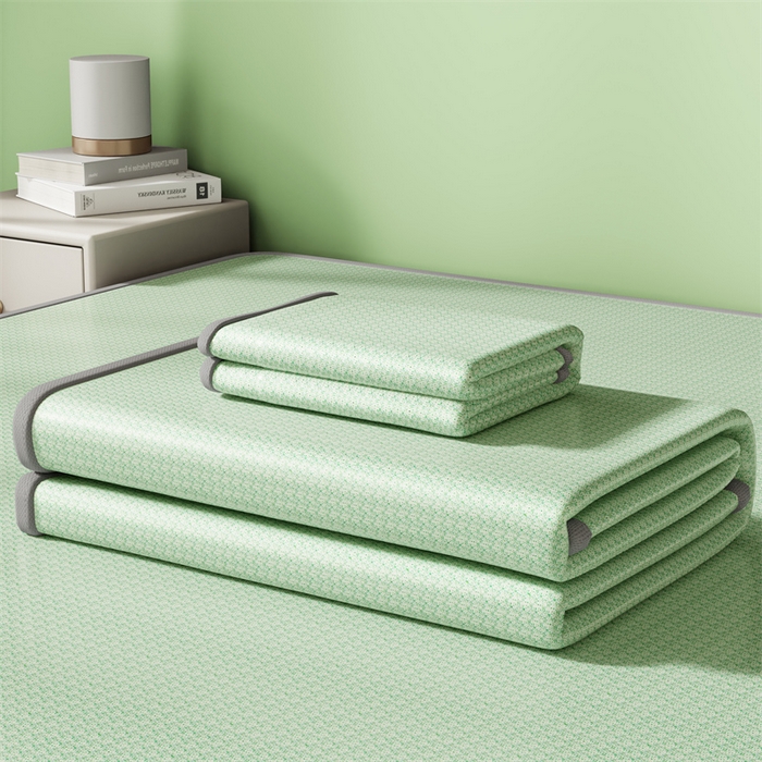 91家纺网 家纺一手货源 找家纺 叠派家纺 2024新款抗菌冰激凌烫画系列床单床笠 冰淇淋-清新绿床单款