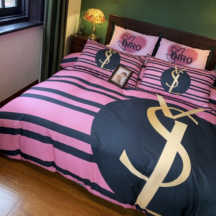 91家纺网 家纺一手货源 找家纺 花沐 2024新款云朵水洗棉四件套 【云朵棉】条纹女孩