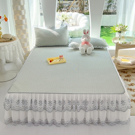 91家纺网 家纺一手货源 找家纺 （总）17 经年2025年凉席 3D豆豆席床裙款 直播爆款