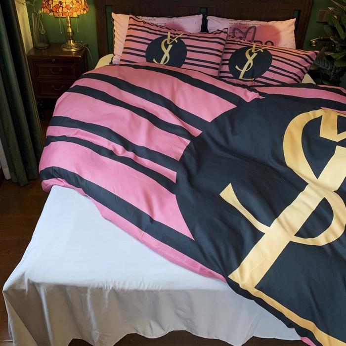 91家纺网 家纺一手货源 找家纺 花沐 2024新款云朵水洗棉四件套 【云朵棉】条纹女孩