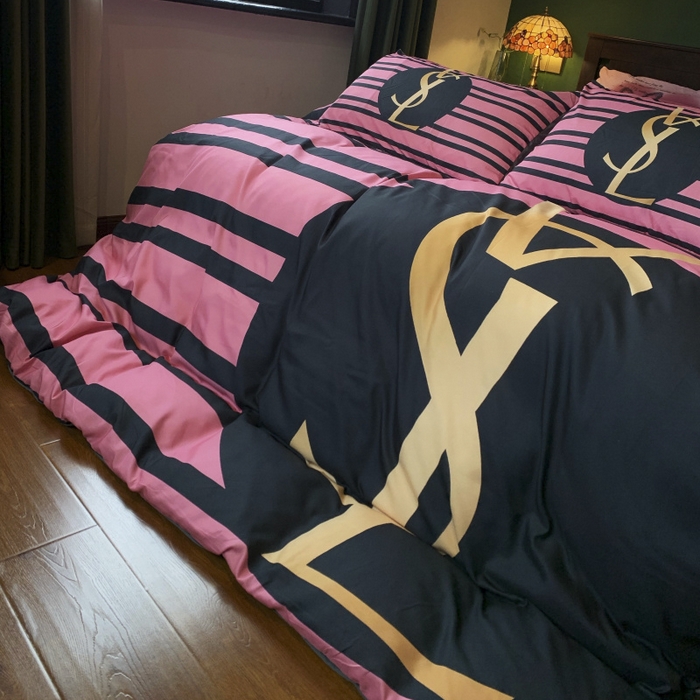 91家纺网 家纺一手货源 找家纺 花沐 2024新款云朵水洗棉四件套 【云朵棉】条纹女孩