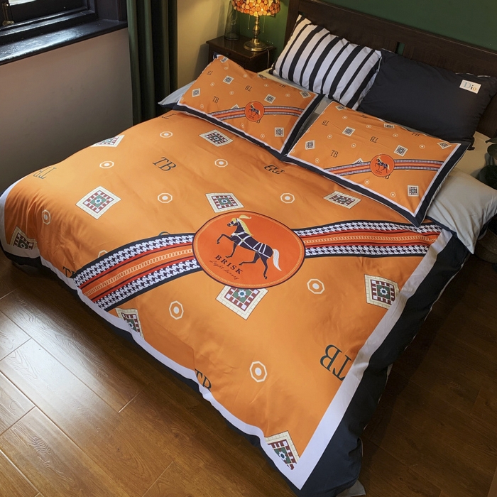 91家纺网 家纺一手货源 找家纺 花沐 2024新款云朵水洗棉四件套 【云朵棉】马车