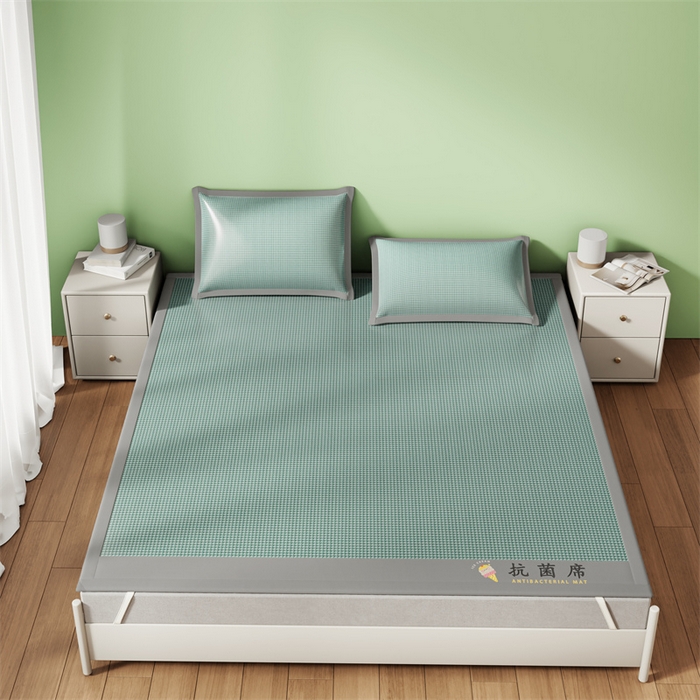 91家纺网 家纺一手货源 找家纺 叠派家纺 2024新款抗菌冰激凌凉席系列 冰淇淋-淡绿