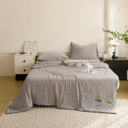 有货 2024新款躺平能猫竹纤维凉感被 大地灰