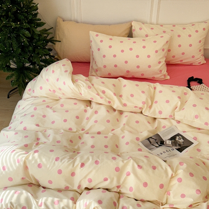 91家纺网 家纺一手货源 找家纺 （总）昔可家纺 2024新款复古波点系列四件套