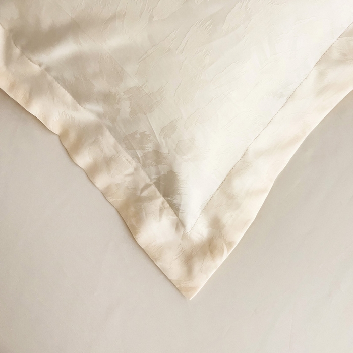 91家纺网 家纺一手货源 找家纺 品乐家纺 2024新款100支长绒棉提花 枕套 音色奶昔