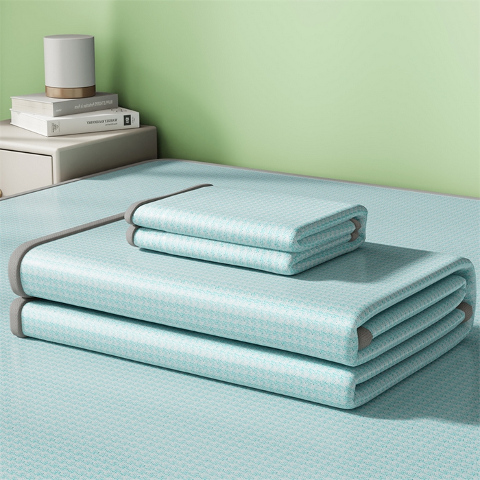 91家纺网 家纺一手货源 找家纺 叠派家纺 2024新款抗菌冰激凌烫画系列床单床笠 冰淇淋-云川蓝床单款