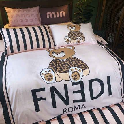 花沐 2024新款云朵水洗棉四件套 【云朵棉】芬芬熊