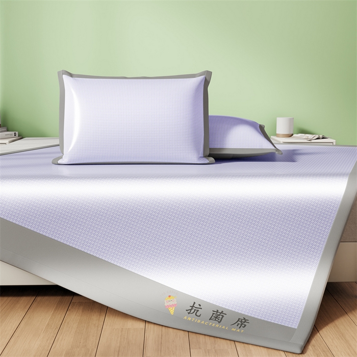 91家纺网 家纺一手货源 找家纺 叠派家纺 2024新款抗菌冰激凌凉席系列 冰淇淋-梦幻紫