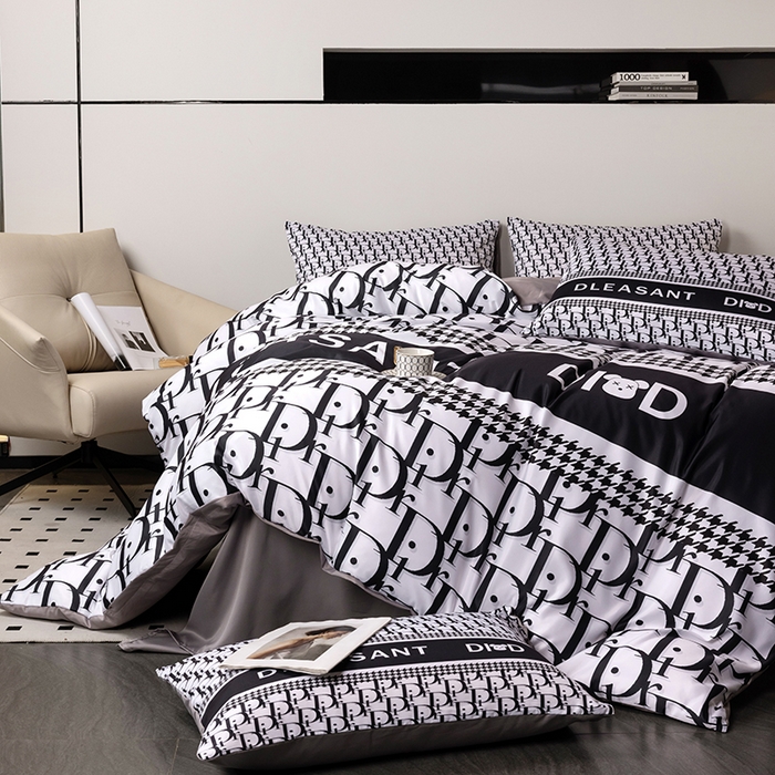 91家纺网 家纺一手货源 找家纺 摩卡 2024新款博主风水洗真丝四件套 爱迪