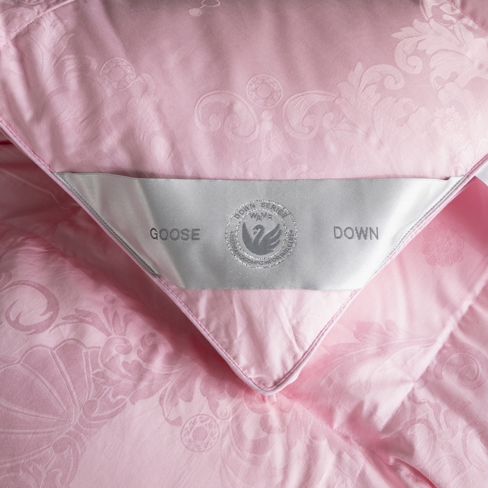 91家纺网 家纺一手货源 找家纺 安力森/诚臻酒店用品 2025新款80s全棉大提花立体双层羽绒被羽绒被壳 粉红