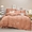 91家纺网 家纺一手货源 找家纺 苏木年华 2024新款夏沫花语系列韩版荷叶边刺绣花边加大床单四件套 活力橘
