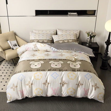 91家纺网 家纺一手货源 找家纺 （总）摩卡 2024新款博主风水洗真丝四件套