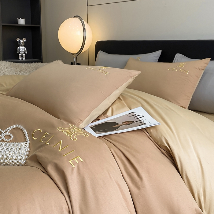 91家纺网 家纺一手货源 找家纺 2024新款60s全棉刺绣四件套--凯琳娜系列 凯琳娜-奇遇金